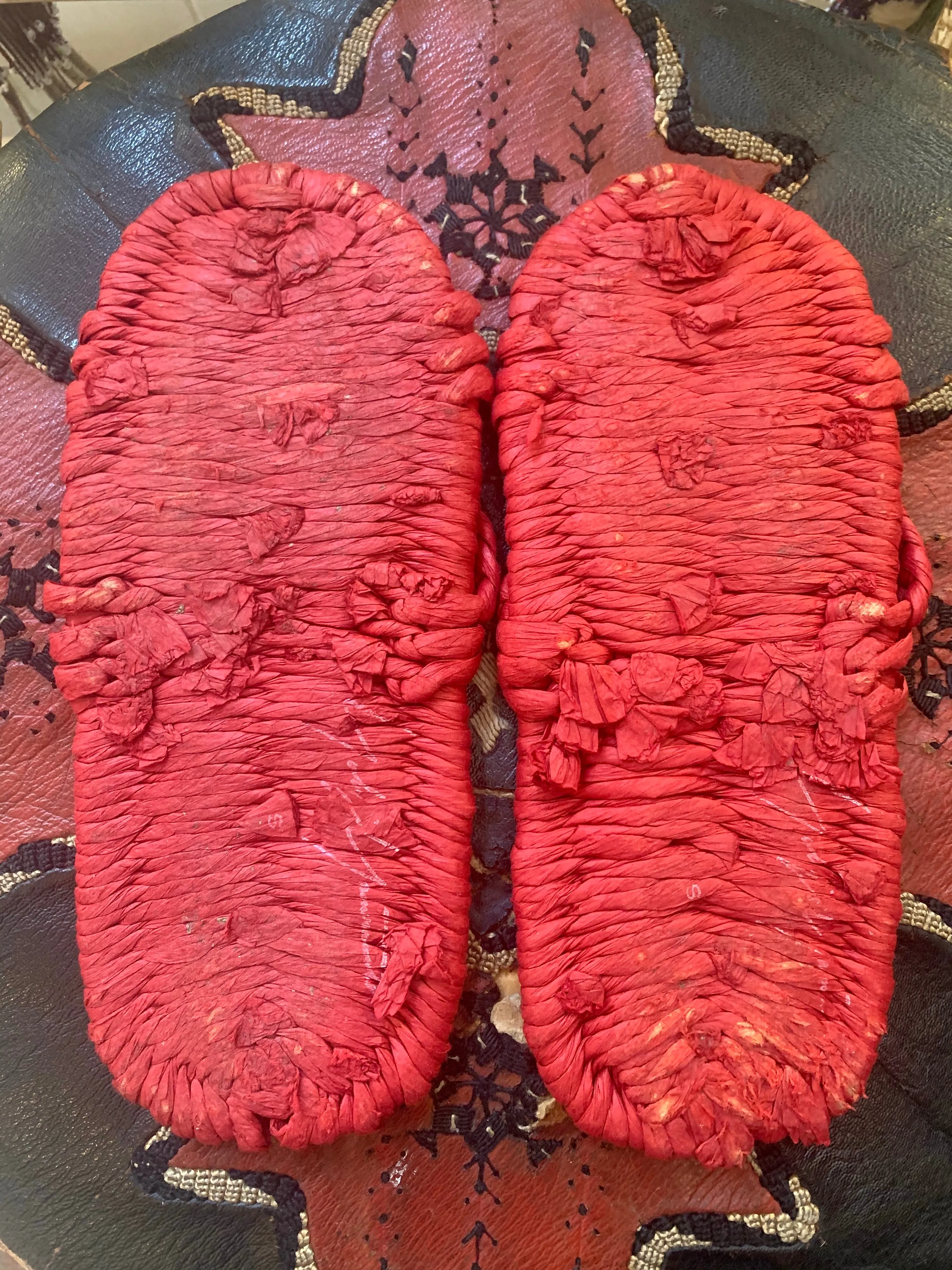 1980s-1990s Yohji Yamamoto Red Fiber Sandals