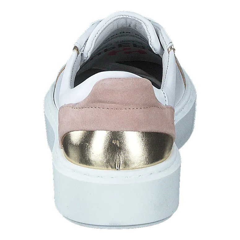 2219 White Nappa/gold/rose