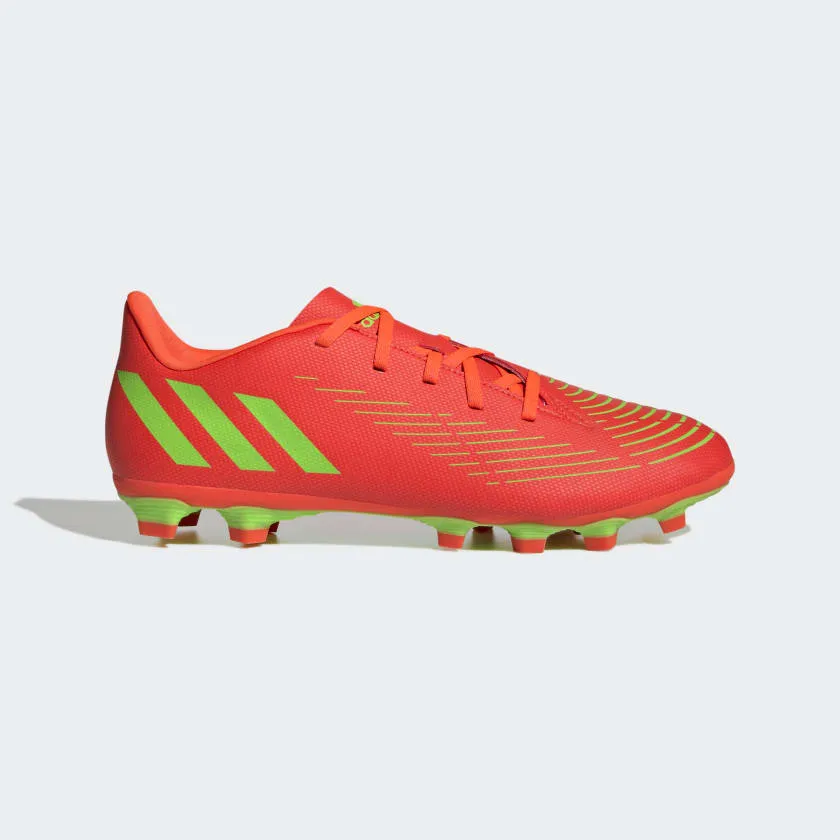 adidas Predator EDGE.4 FG Cleats GW0991  SOLAR RED/SOLAR GREEN/CORE BLACK