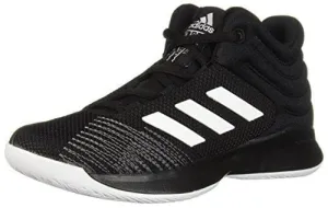 adidas Unisex Pro Spark 2018 Basketball Shoe, Black/White/Grey, 7 M US Big Kid