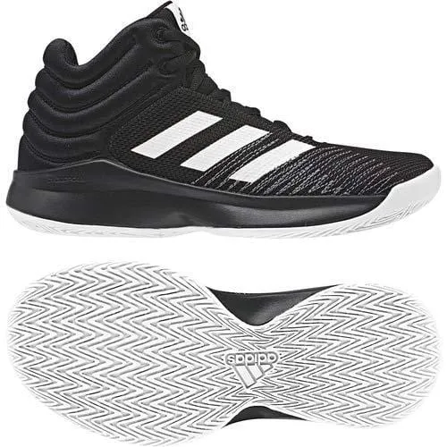 adidas Unisex Pro Spark 2018 Basketball Shoe, Black/White/Grey, 7 M US Big Kid