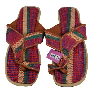 African Raffia Fibers Men's Sandals Size 13