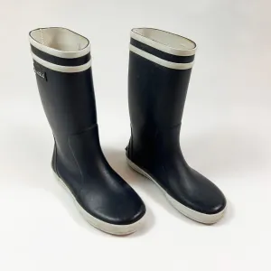 Aigle navy iconic rain boots 31