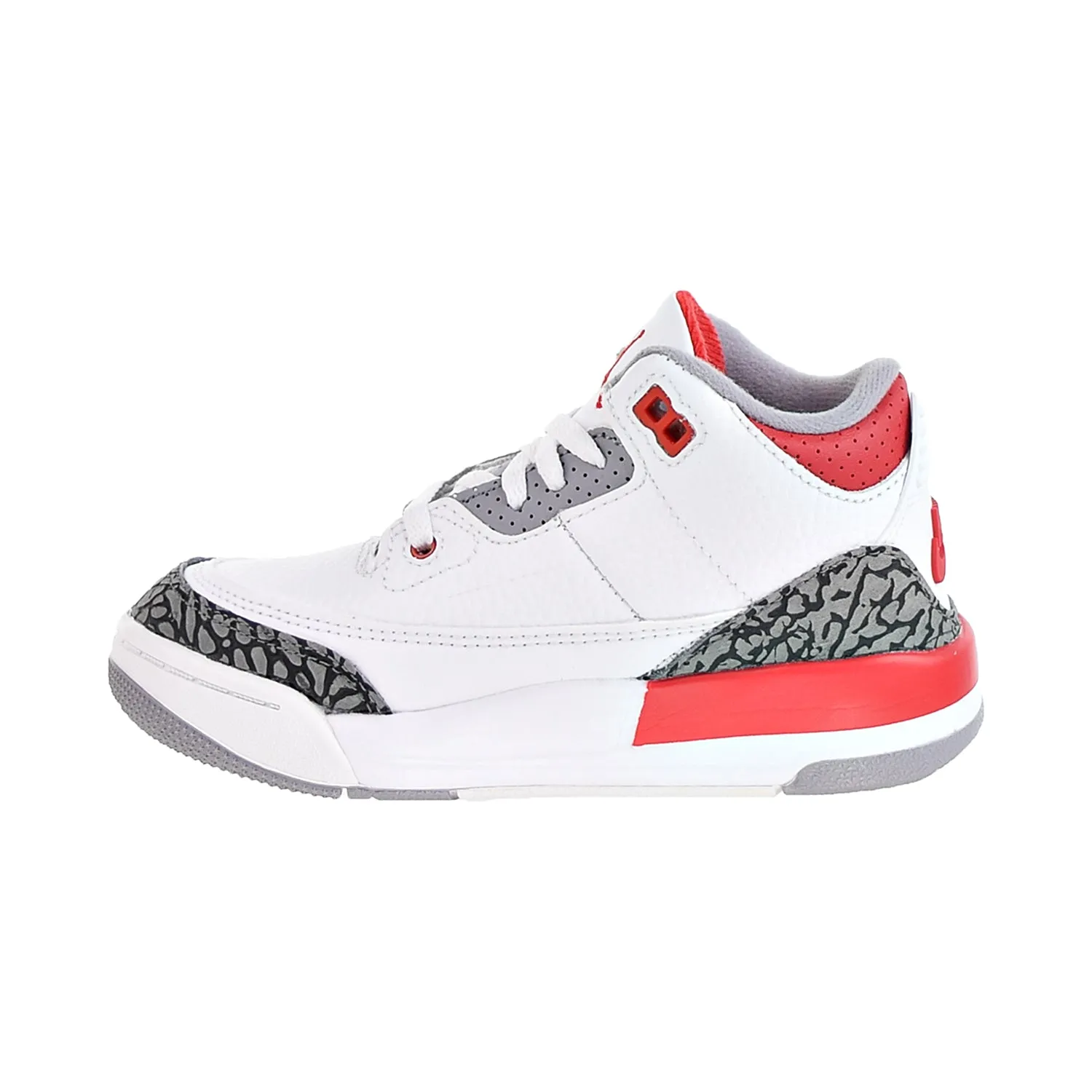 Air Jordan 3 Retro (PS) Little Kids' Shoes White-Fire Red-Black