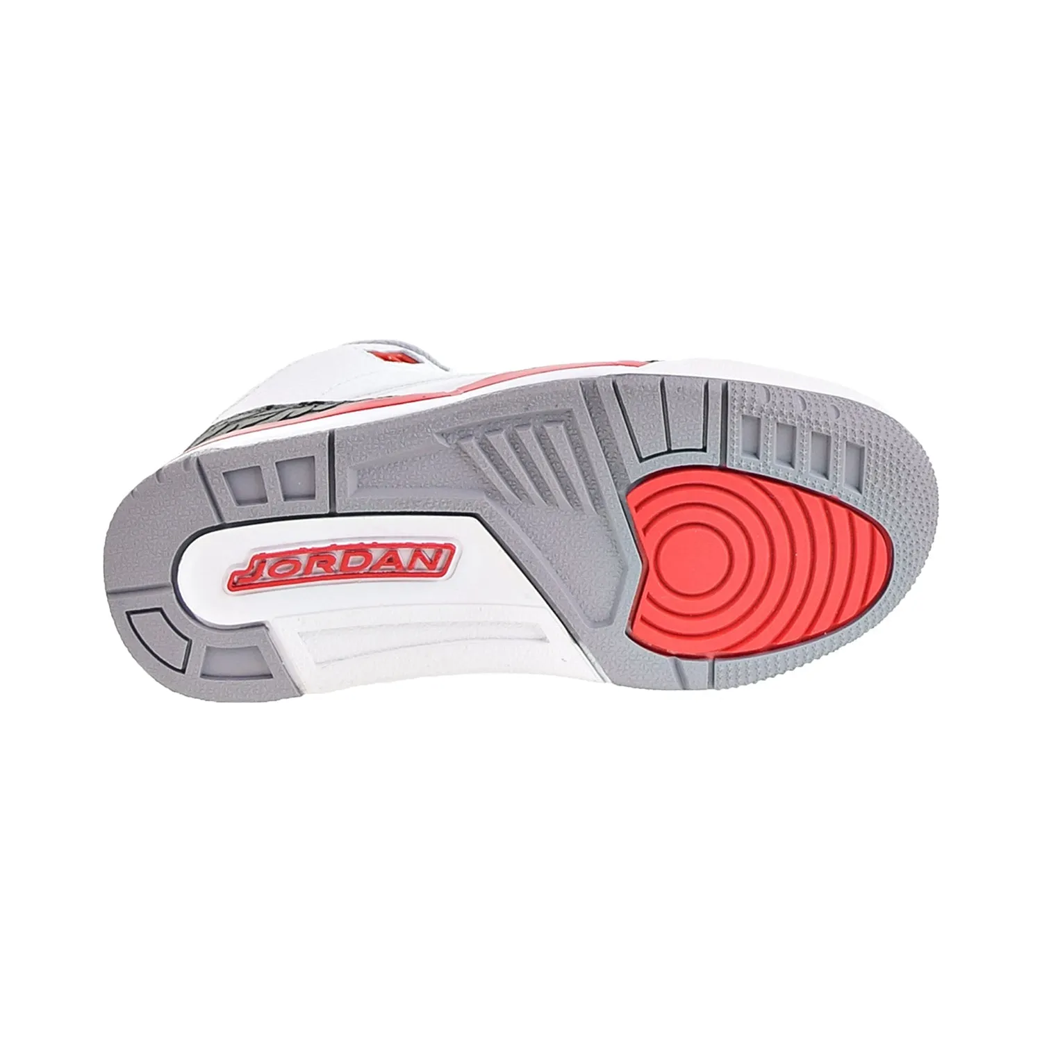 Air Jordan 3 Retro (PS) Little Kids' Shoes White-Fire Red-Black