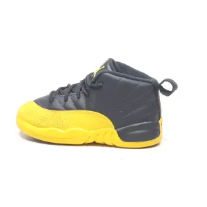 Air Jordan Air Jordan 12 Retro Td Sport Shoes Leather Black Color For Kids