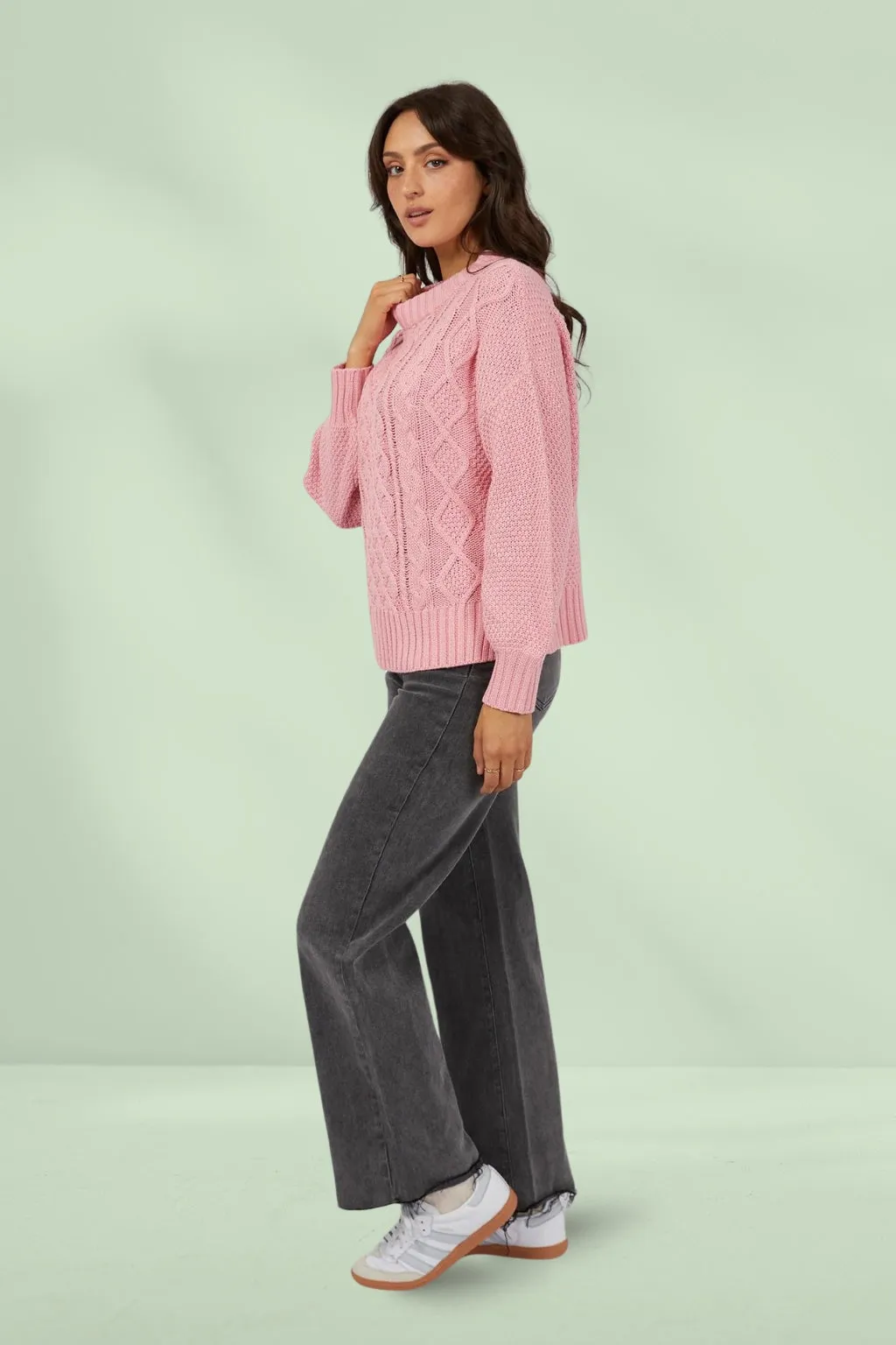 All About Eve Rue Knit Sweater Pink