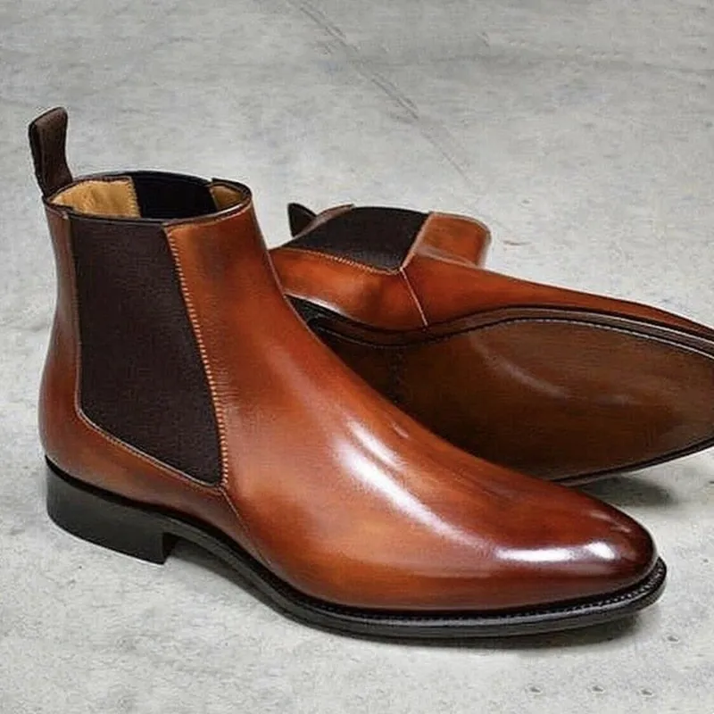 Antonios Business Brown Leather Boots