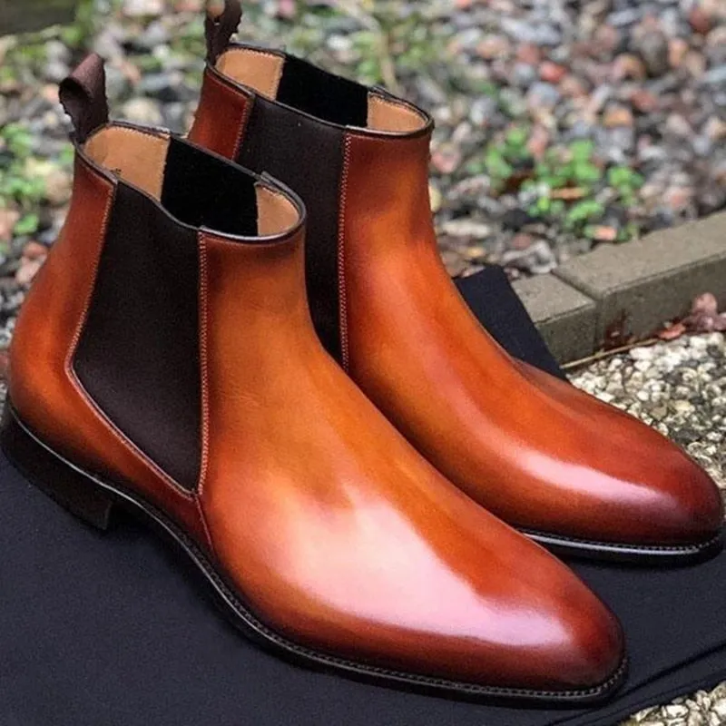 Antonios Business Brown Leather Boots