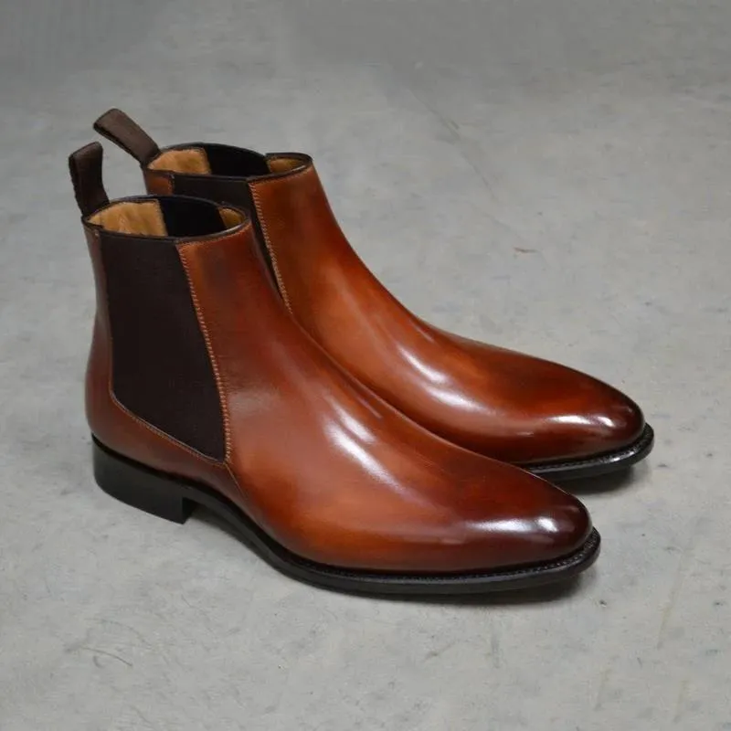 Antonios Business Brown Leather Boots