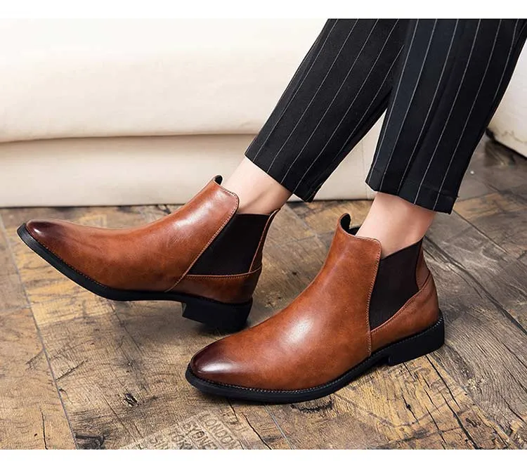 Antonios Business Brown Leather Boots