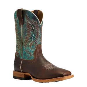 Ariat® Men's Cow Camp Better Brown & Cool Blue Western Boots 10040273