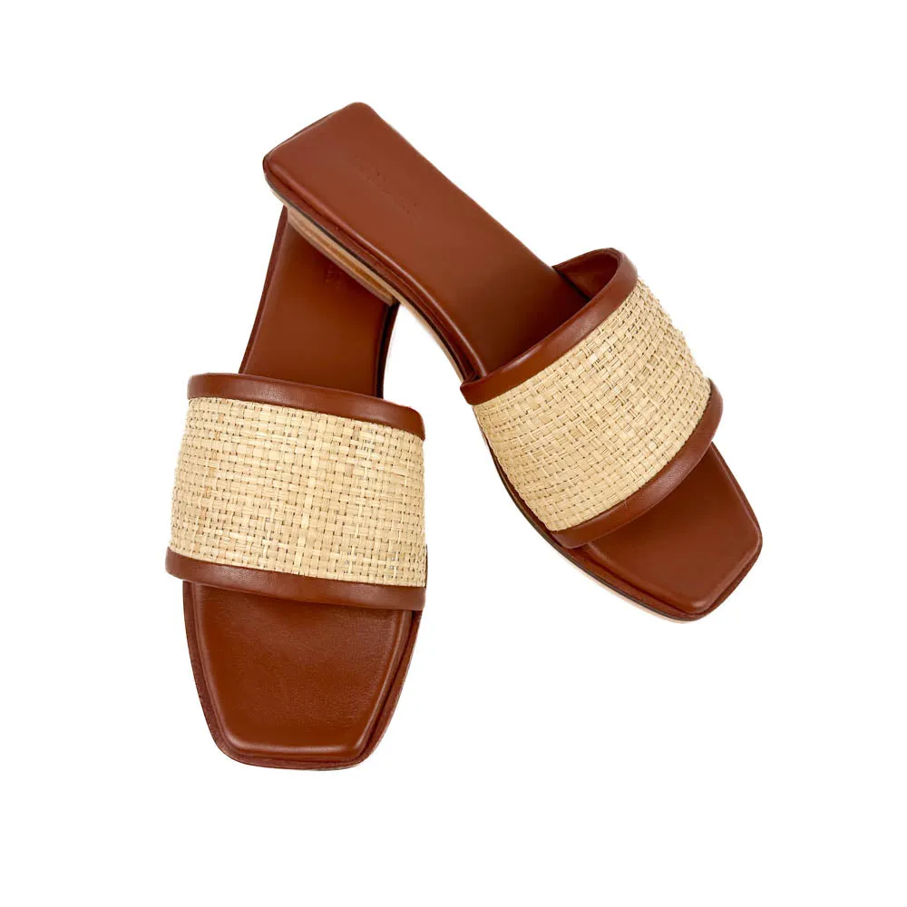 Bembien - Ona Slide (Sienna Raffia)