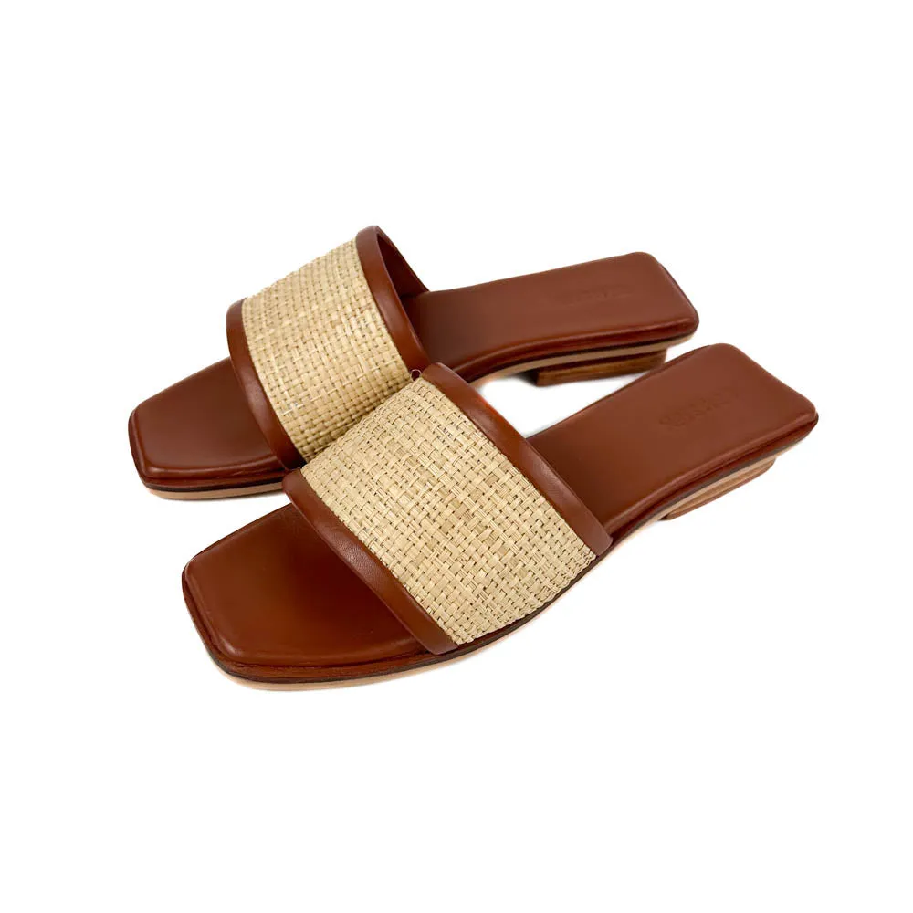 Bembien - Ona Slide (Sienna Raffia)