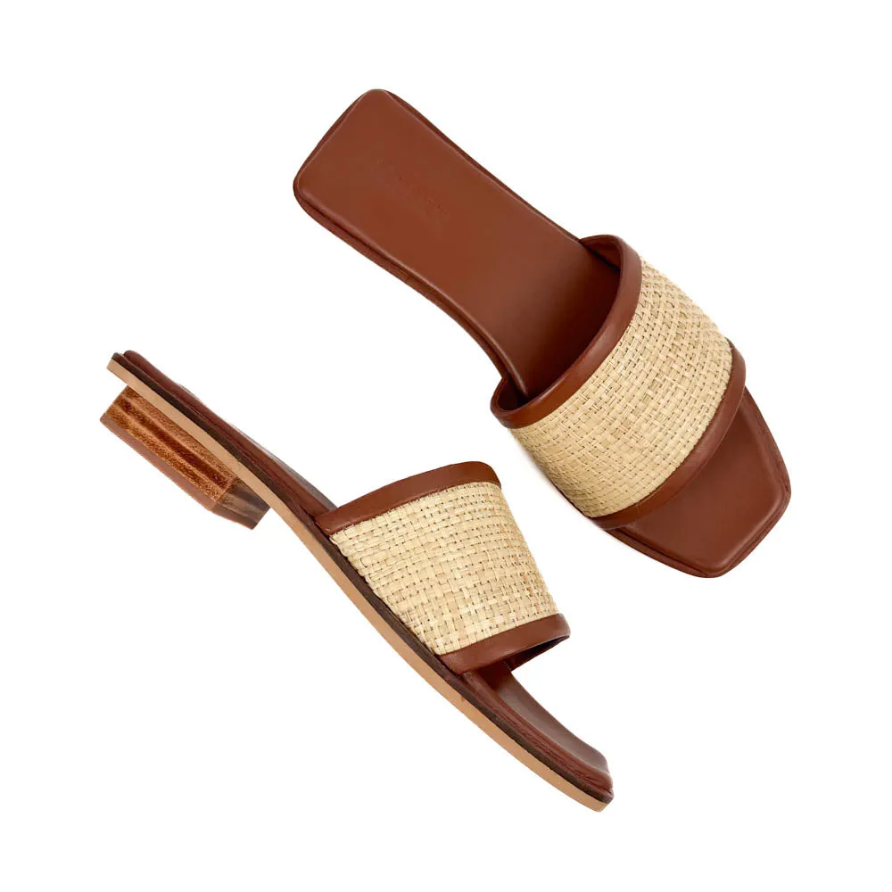 Bembien - Ona Slide (Sienna Raffia)