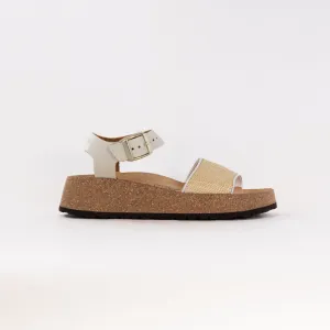 Birkenstock-Papillo Glenda (Women's) - Natural White Raffia Leather
