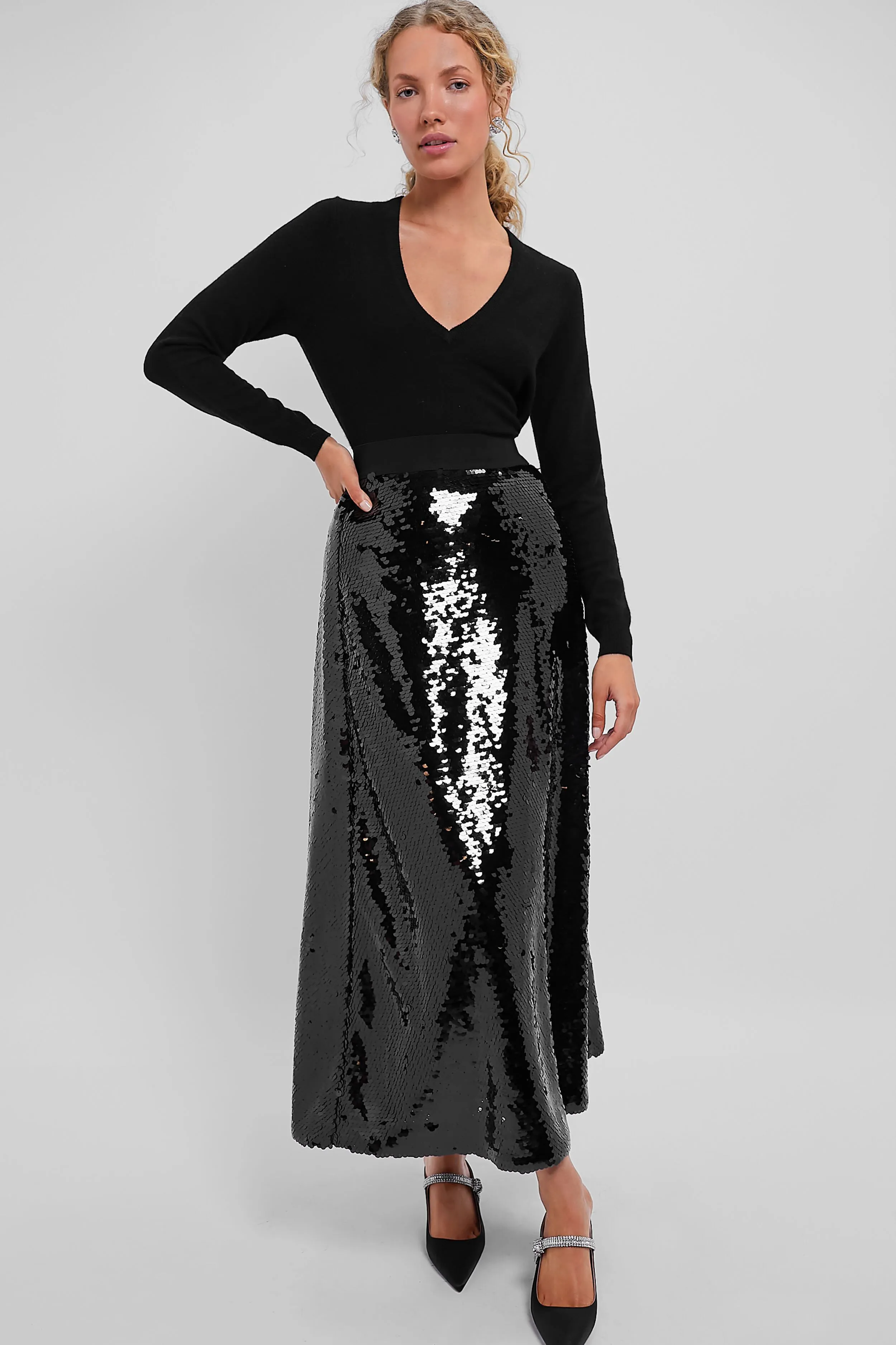 Black Sparkle Kristin Skirt