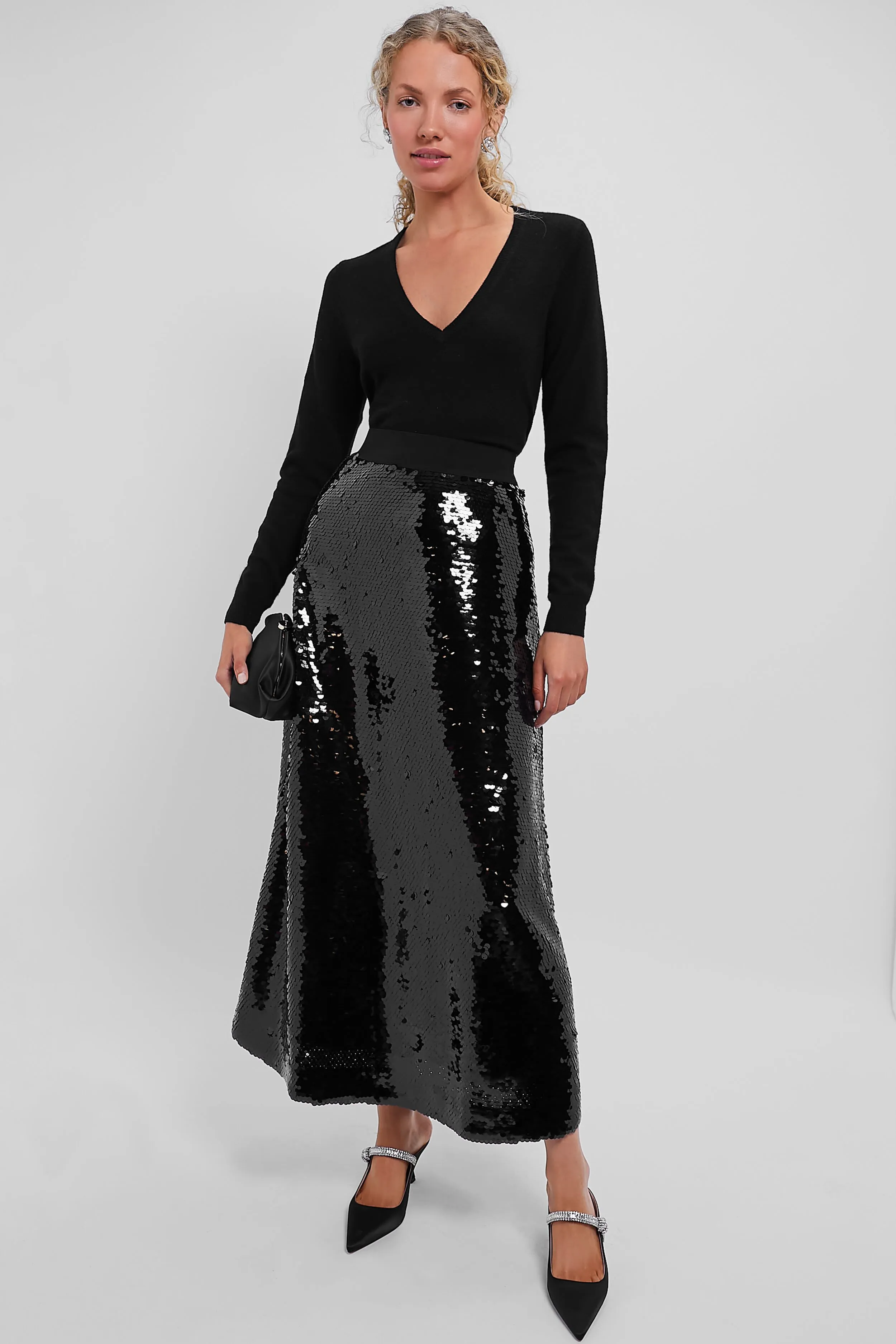 Black Sparkle Kristin Skirt
