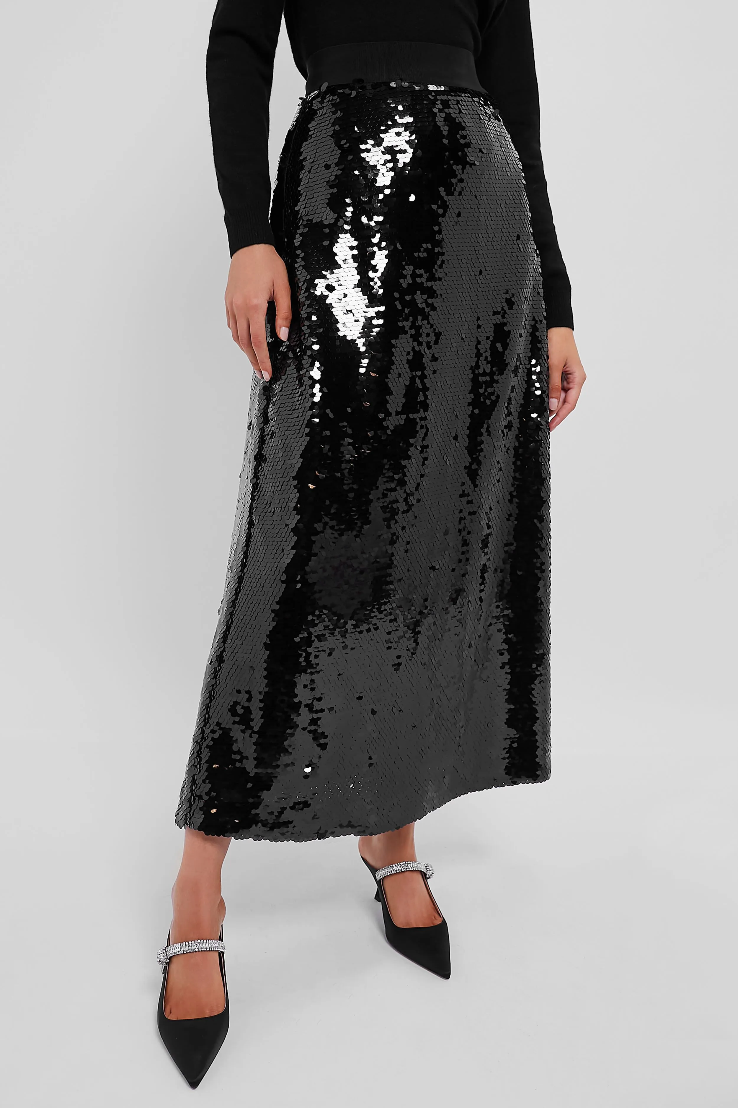 Black Sparkle Kristin Skirt