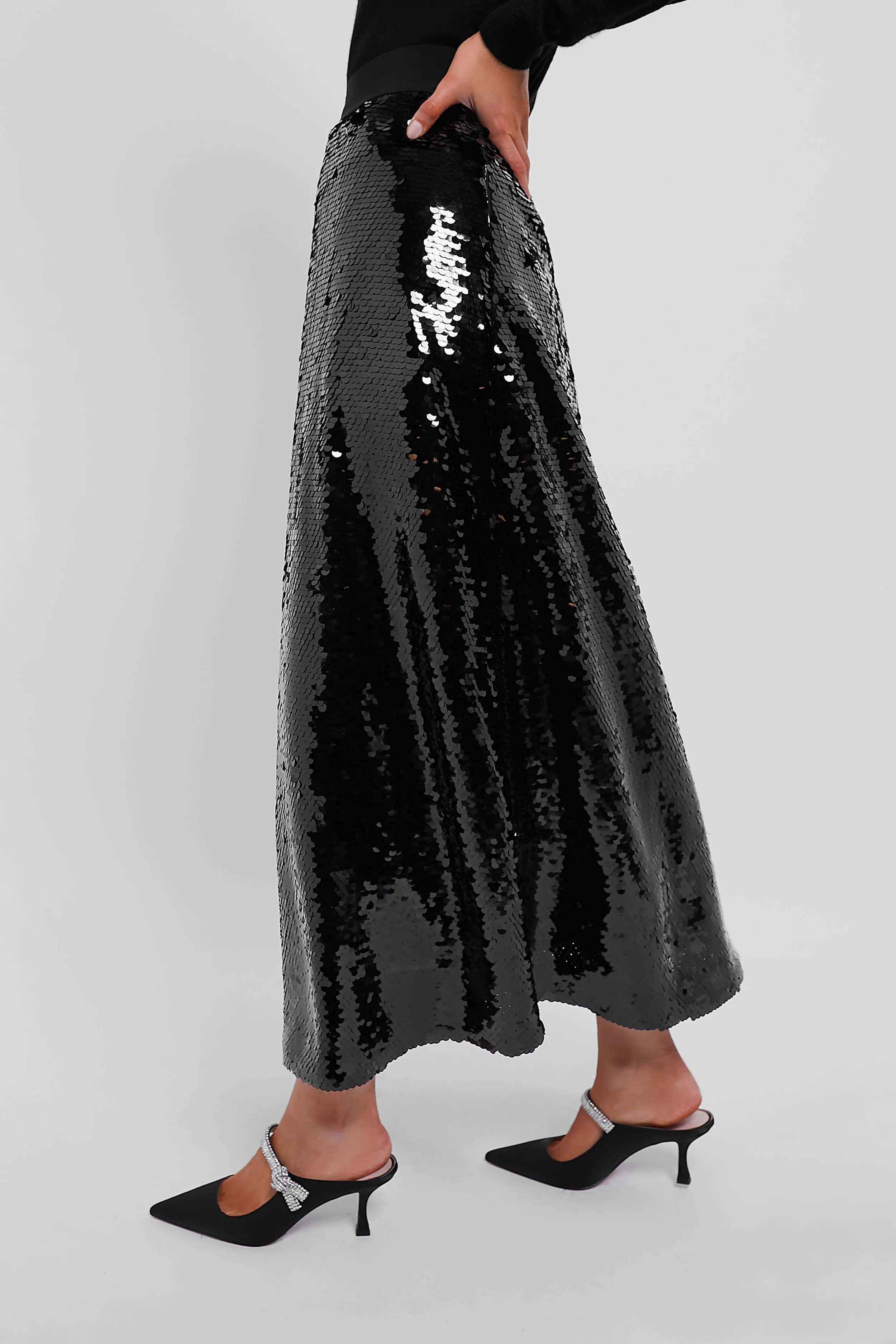 Black Sparkle Kristin Skirt