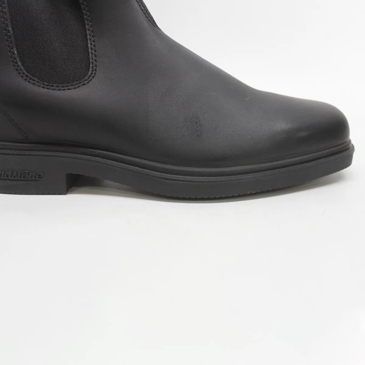 Blundstone 063 Black Unisex Leather Slip-On Square-toe Chelsea Boots - UK 8.5