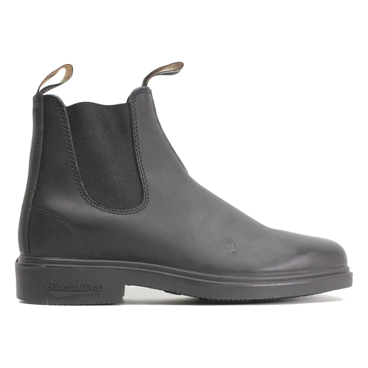 Blundstone 063 Black Unisex Leather Slip-On Square-toe Chelsea Boots - UK 8.5