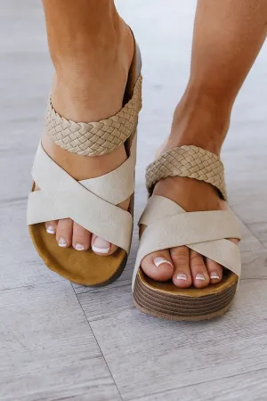 Braided Criss Cross Platform Sandals | DROPSHIP