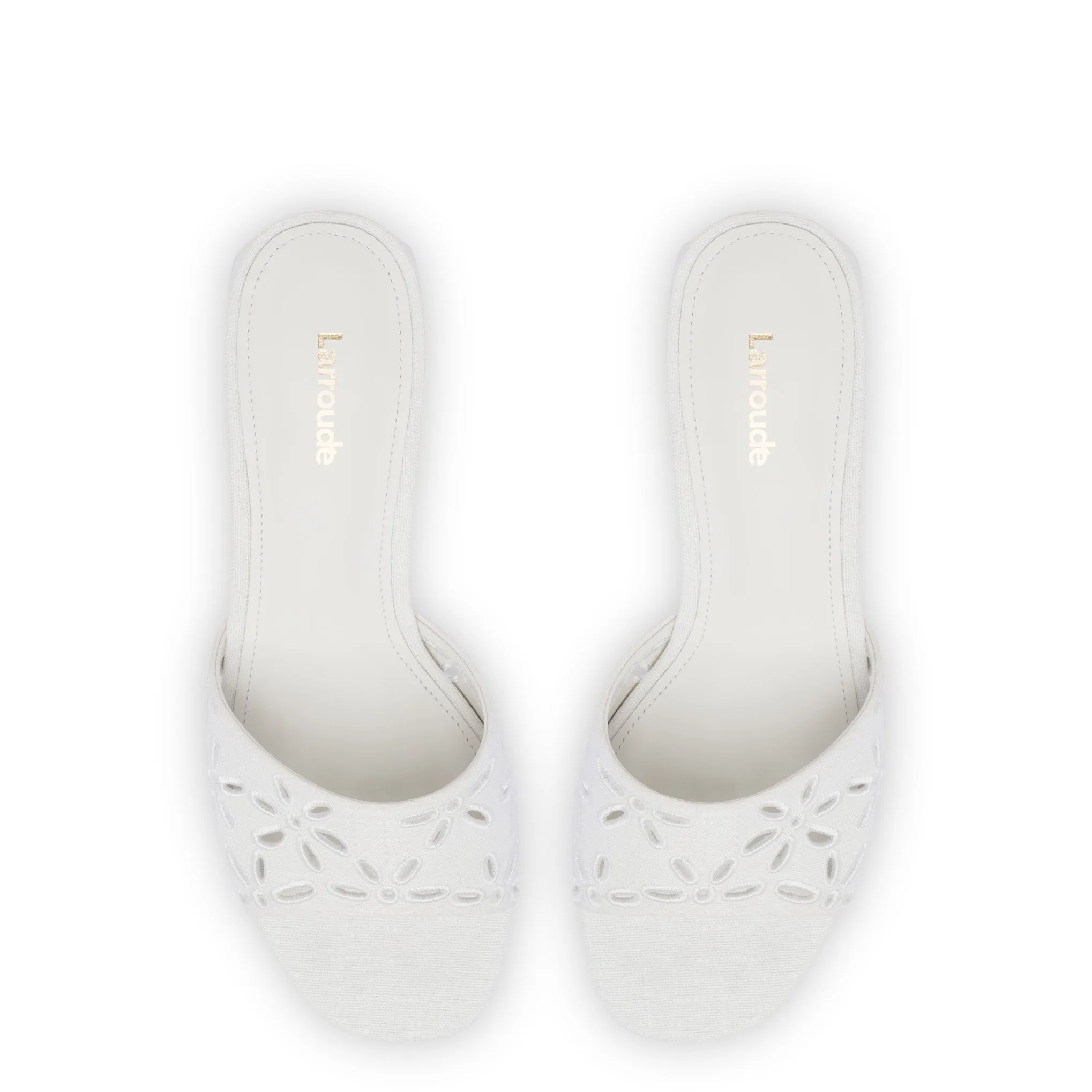 Brigitte Mule In White Linen