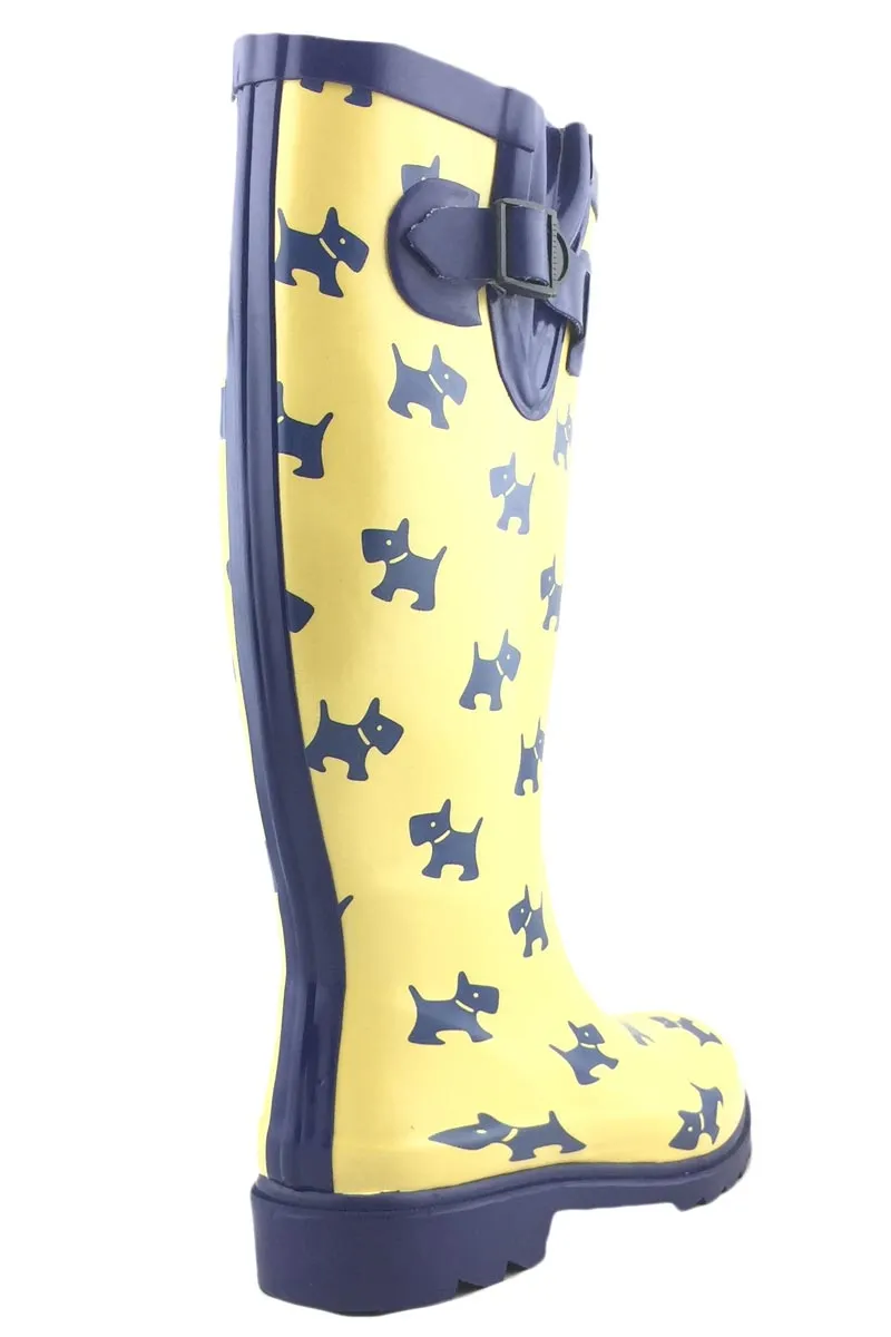 Cambridge Select Women's Pattern Print Colorful Waterproof Welly Rain Boots