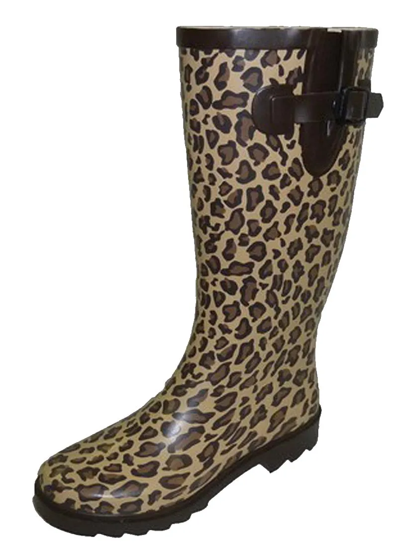 Cambridge Select Women's Pattern Print Colorful Waterproof Welly Rain Boots
