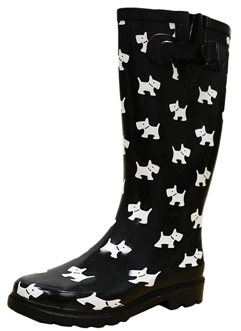 Cambridge Select Women's Pattern Print Colorful Waterproof Welly Rain Boots