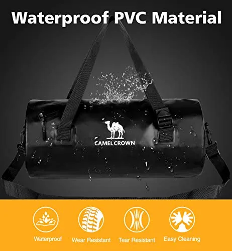 Camel Crown Waterproof Duffel Bag 26L Pvc Airtight Messengerbag Travel Backpack
