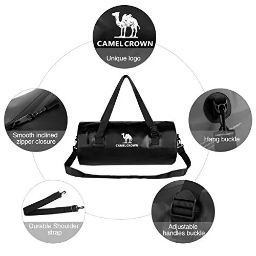 Camel Crown Waterproof Duffel Bag 26L Pvc Airtight Messengerbag Travel Backpack