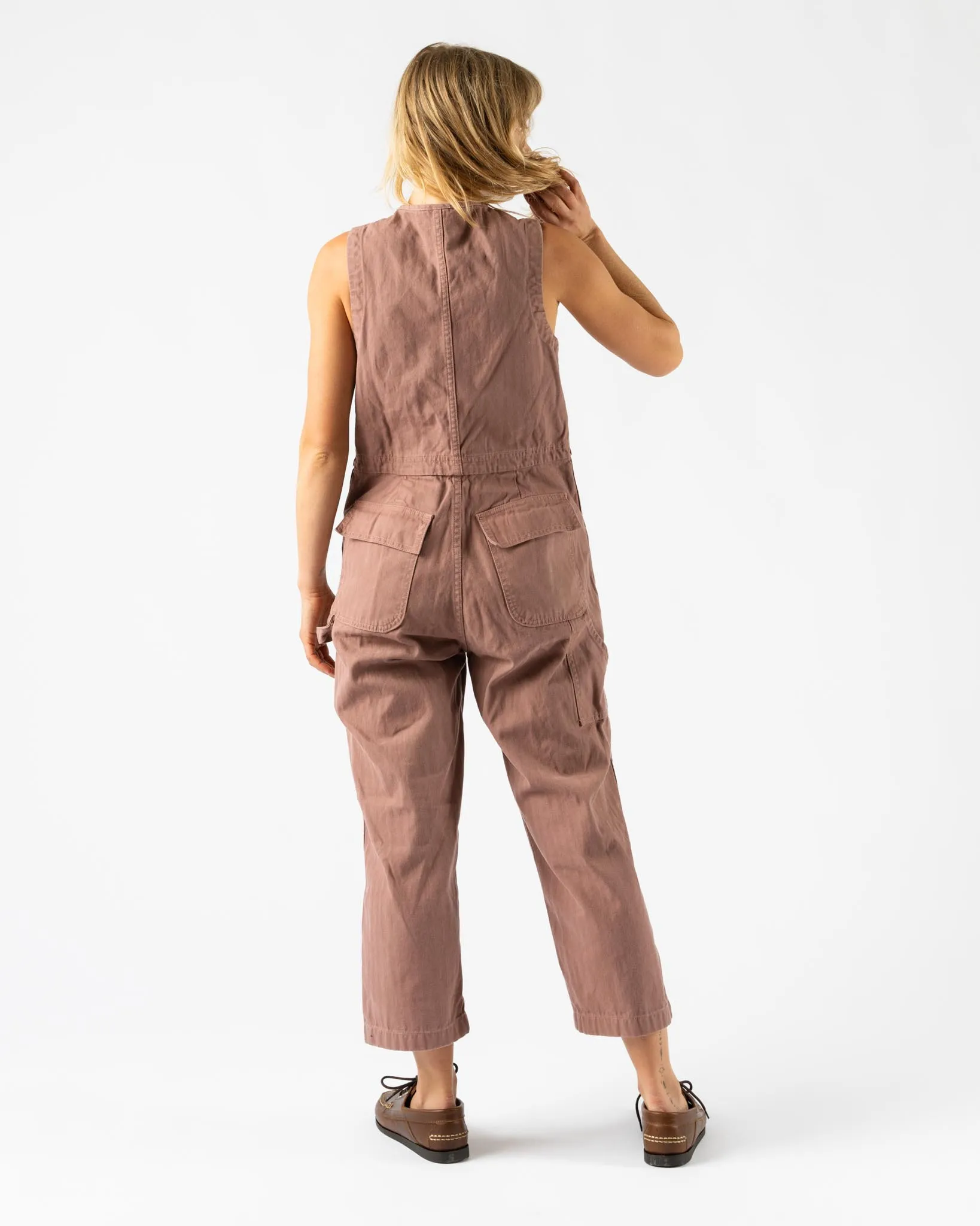 Caron Callahan Tobias Jumpsuit in Shadow Herringbone Twill