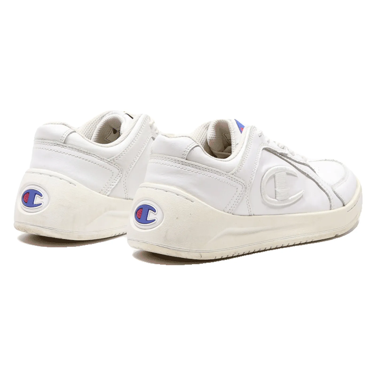 CHAMPION Sneaker Trainers White Leather Womens UK 7