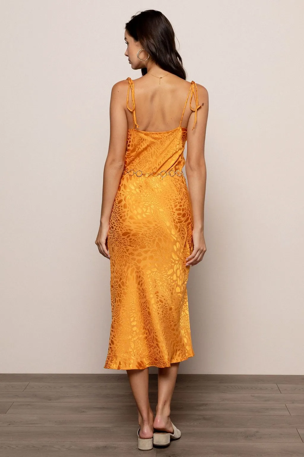 Cheetah Midi In Orange in Orange