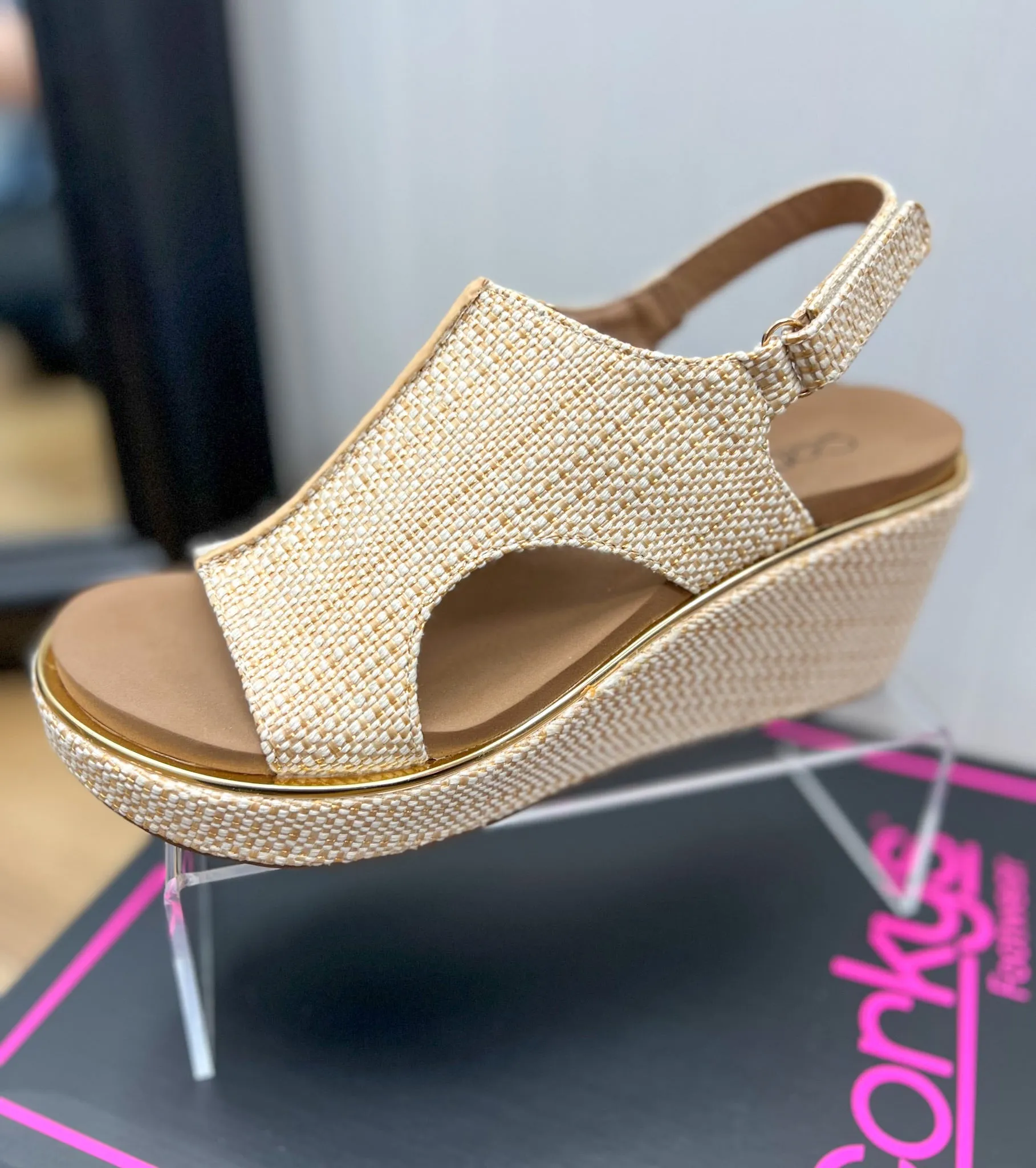 Corkys Carley Raffia Wedges