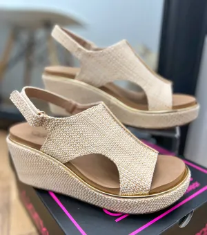 Corkys Carley Raffia Wedges