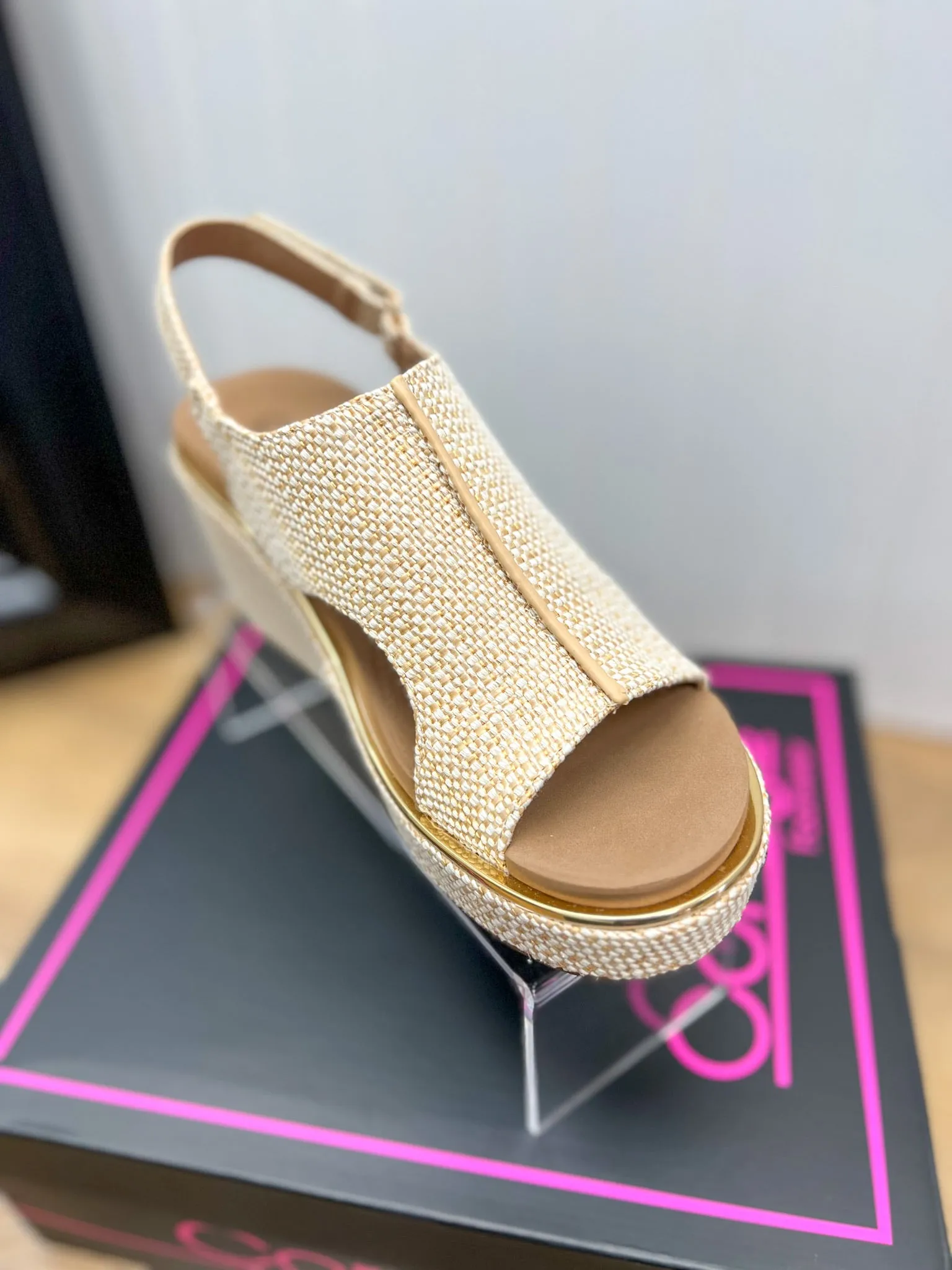 Corkys Carley Raffia Wedges