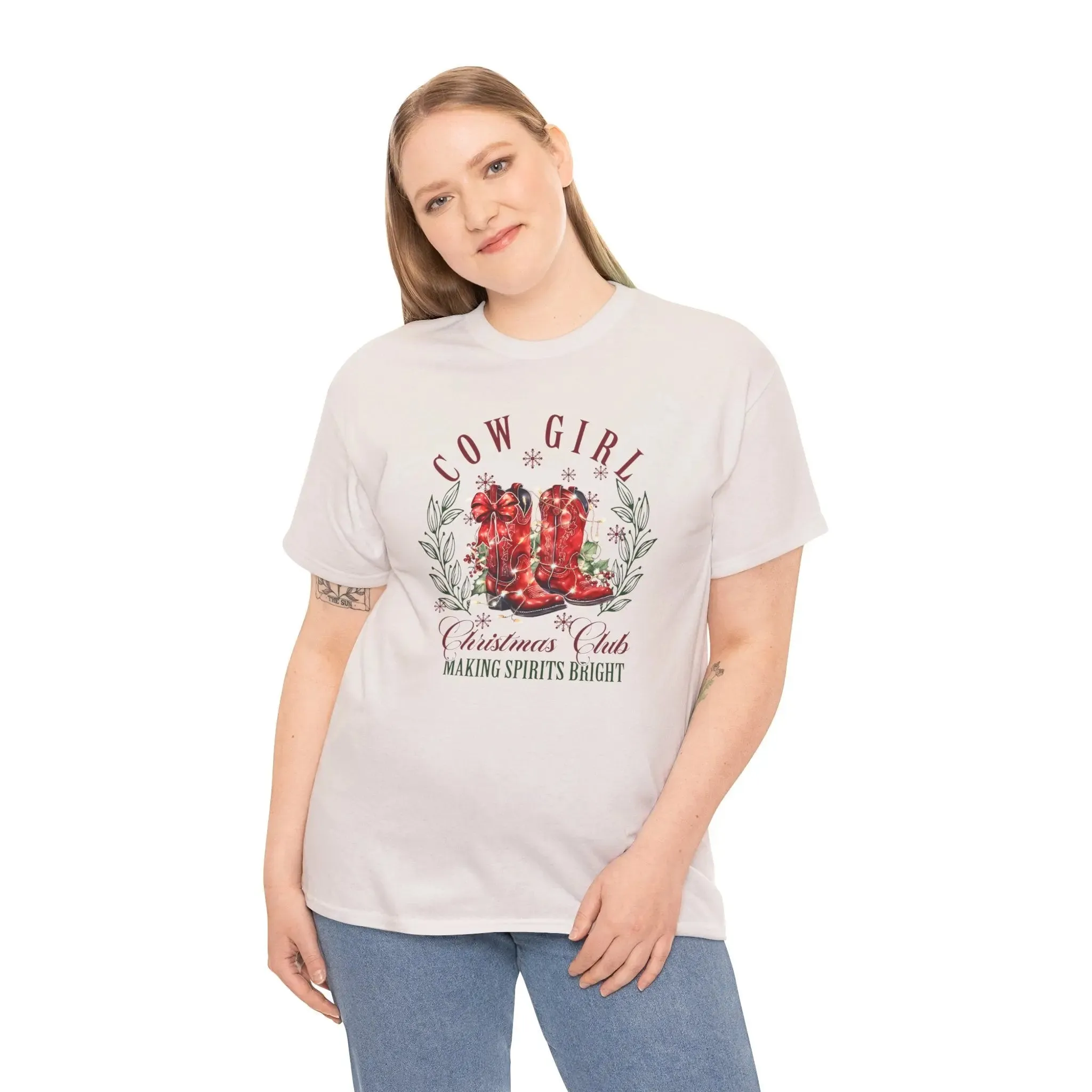 Cowgirl Christmas Club Womenswear Cotton T-shirt