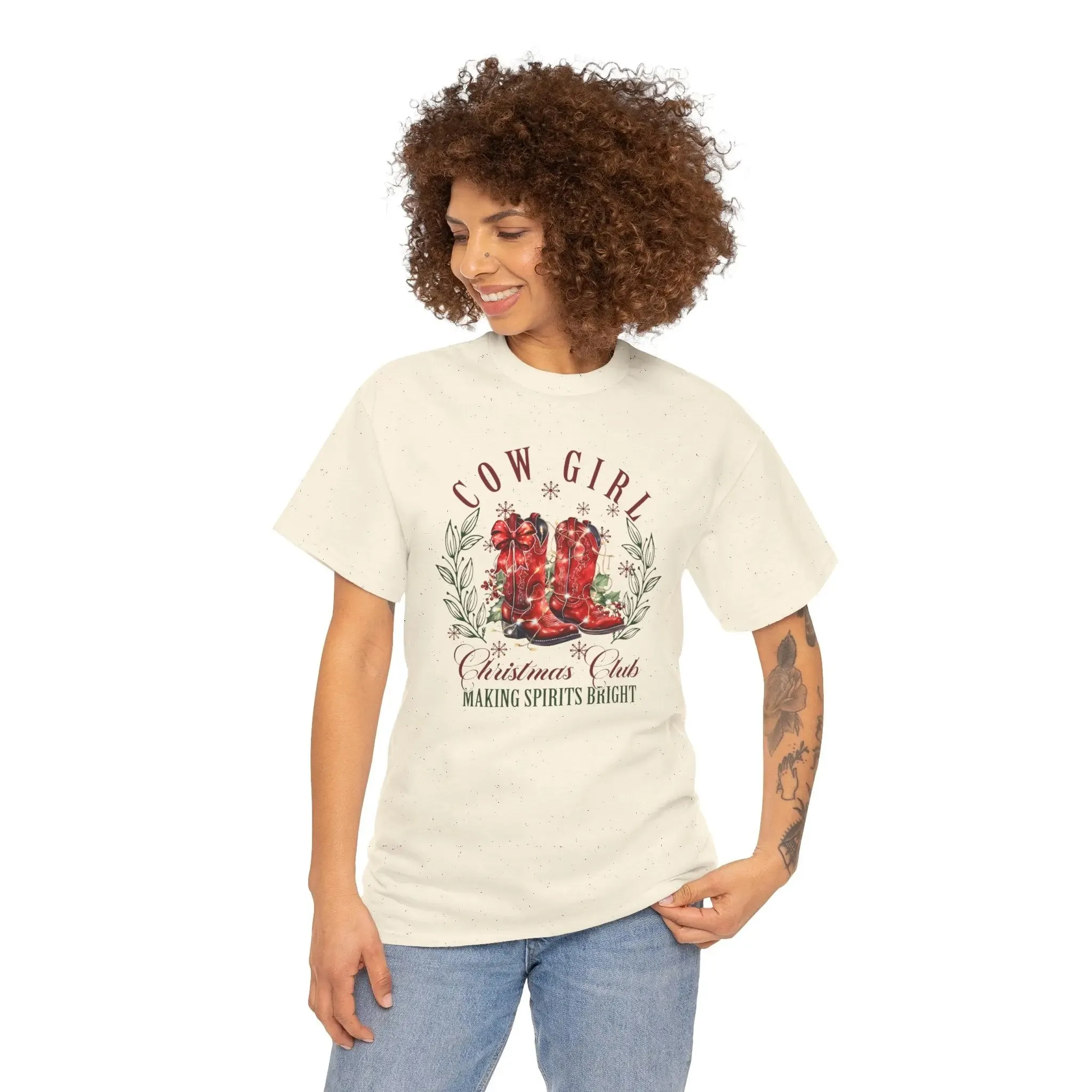 Cowgirl Christmas Club Womenswear Cotton T-shirt