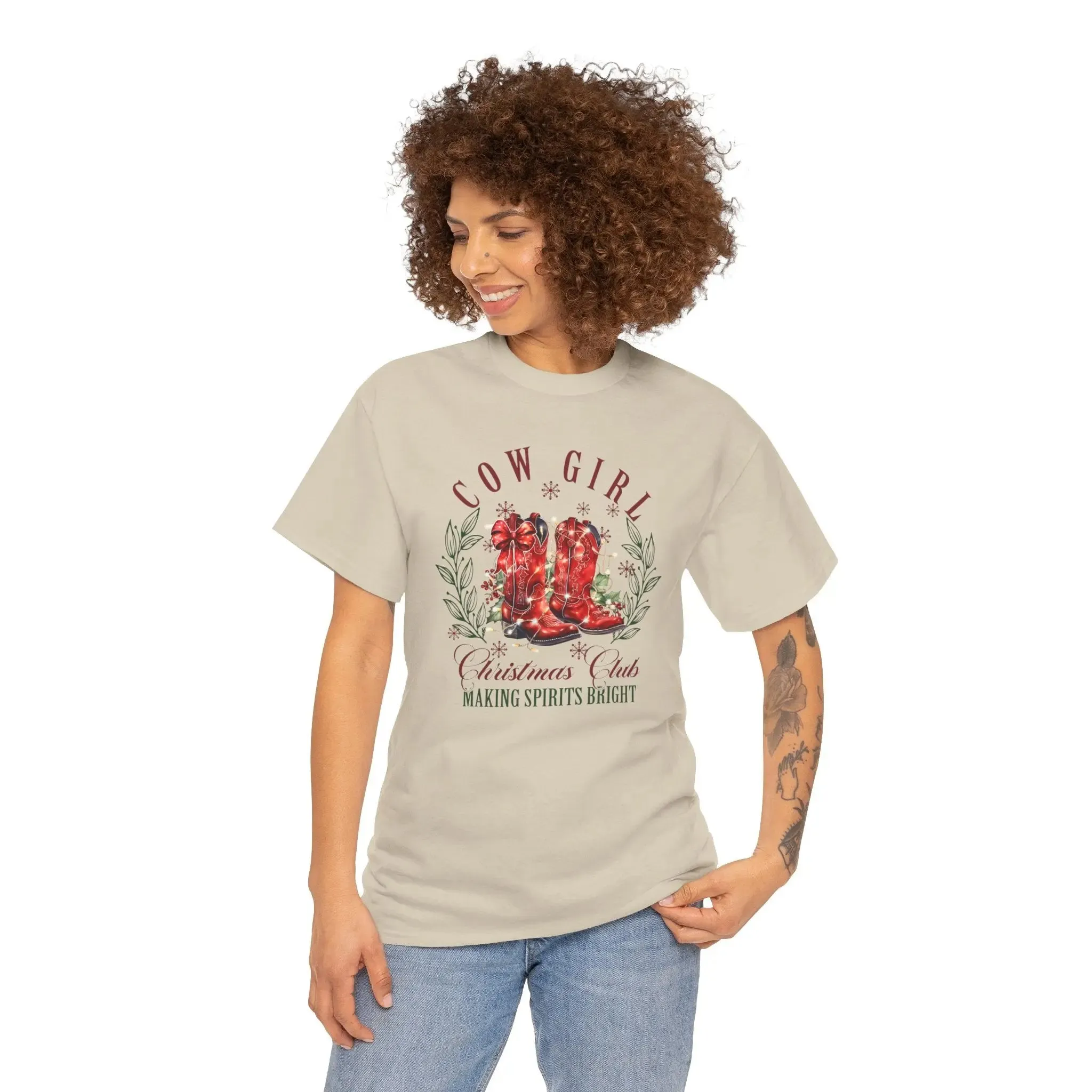 Cowgirl Christmas Club Womenswear Cotton T-shirt