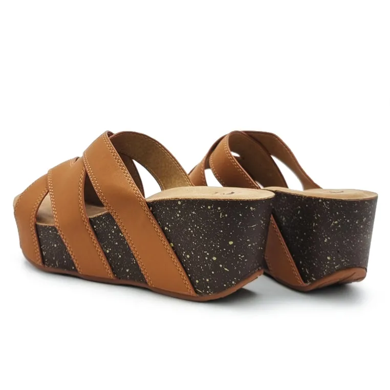 Criss-Cross Band Platform Wedges