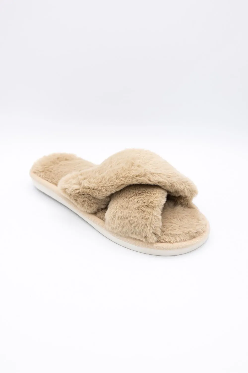 Cross Slippers for Women in Camel | WSL220156CAM