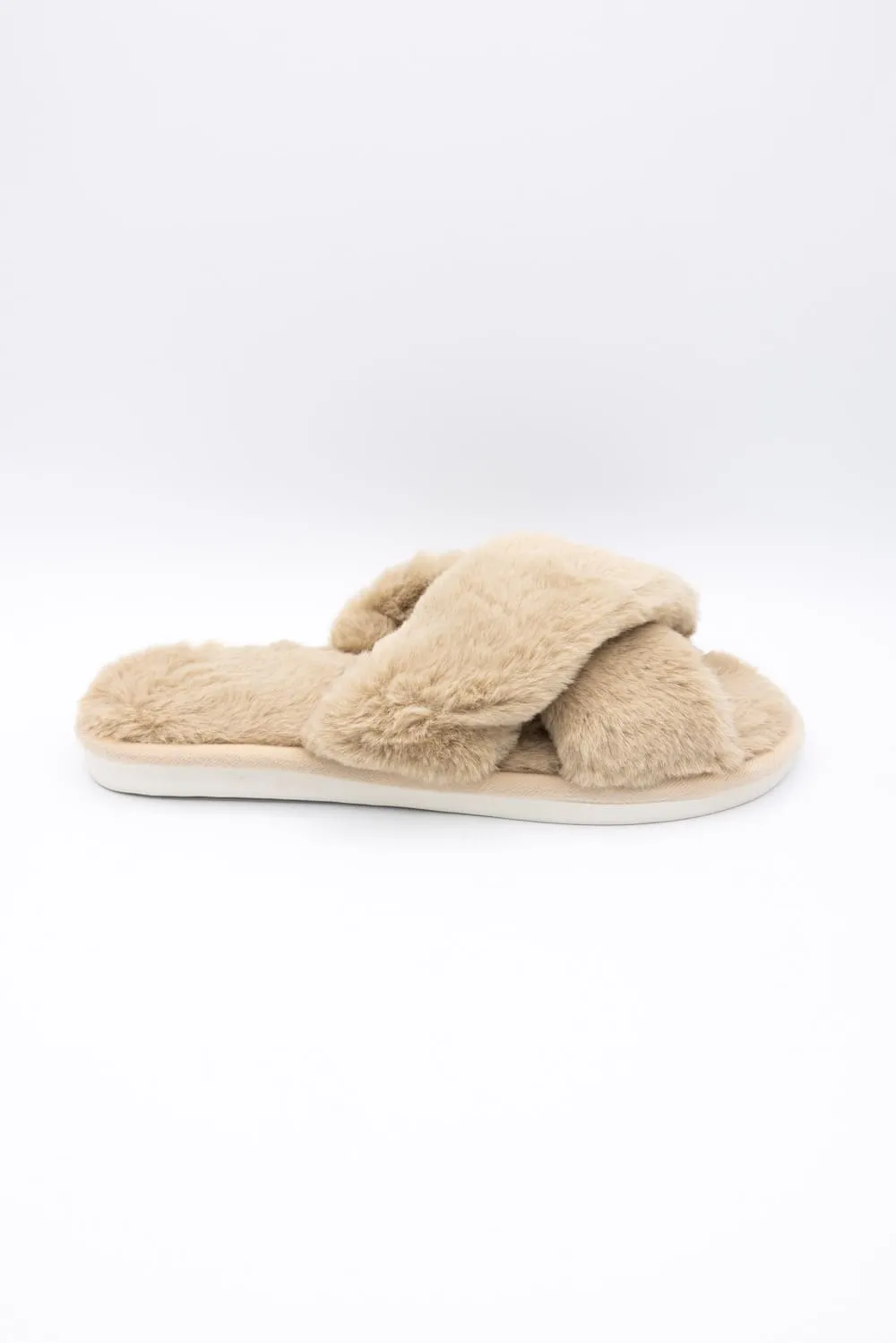Cross Slippers for Women in Camel | WSL220156CAM