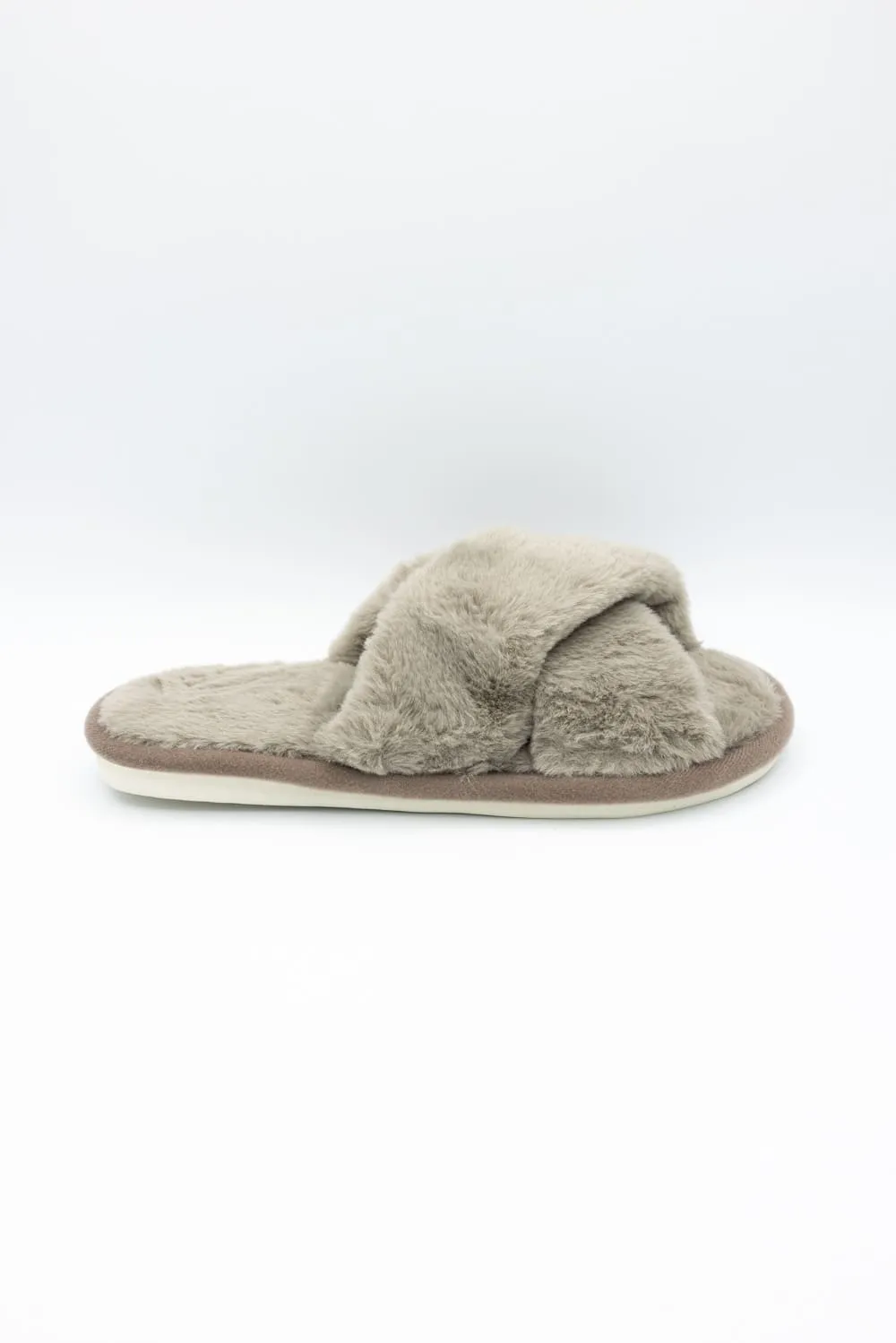 Cross Slippers for Women in Taupe | WSL220156TPE