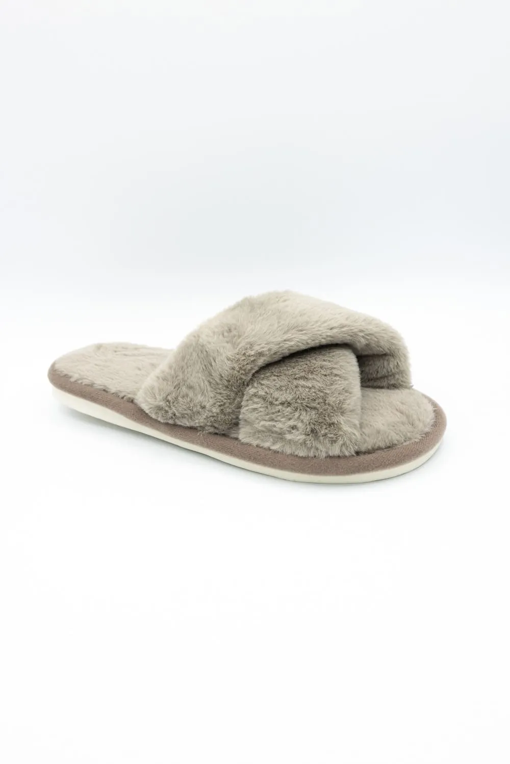 Cross Slippers for Women in Taupe | WSL220156TPE