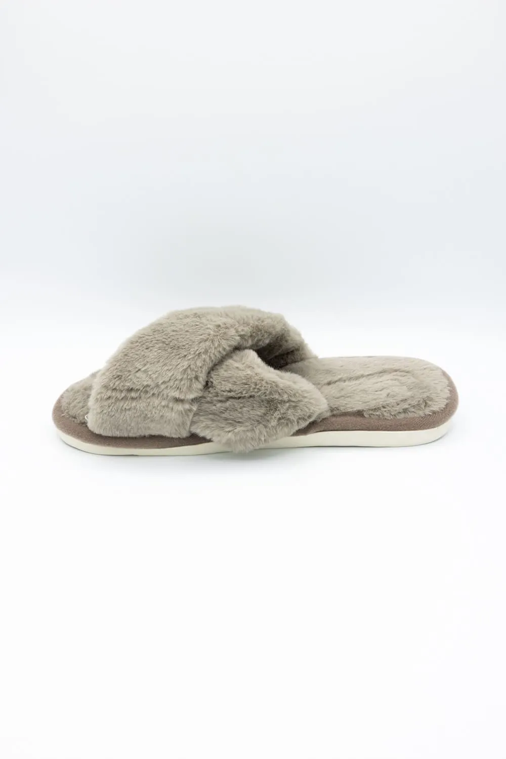 Cross Slippers for Women in Taupe | WSL220156TPE