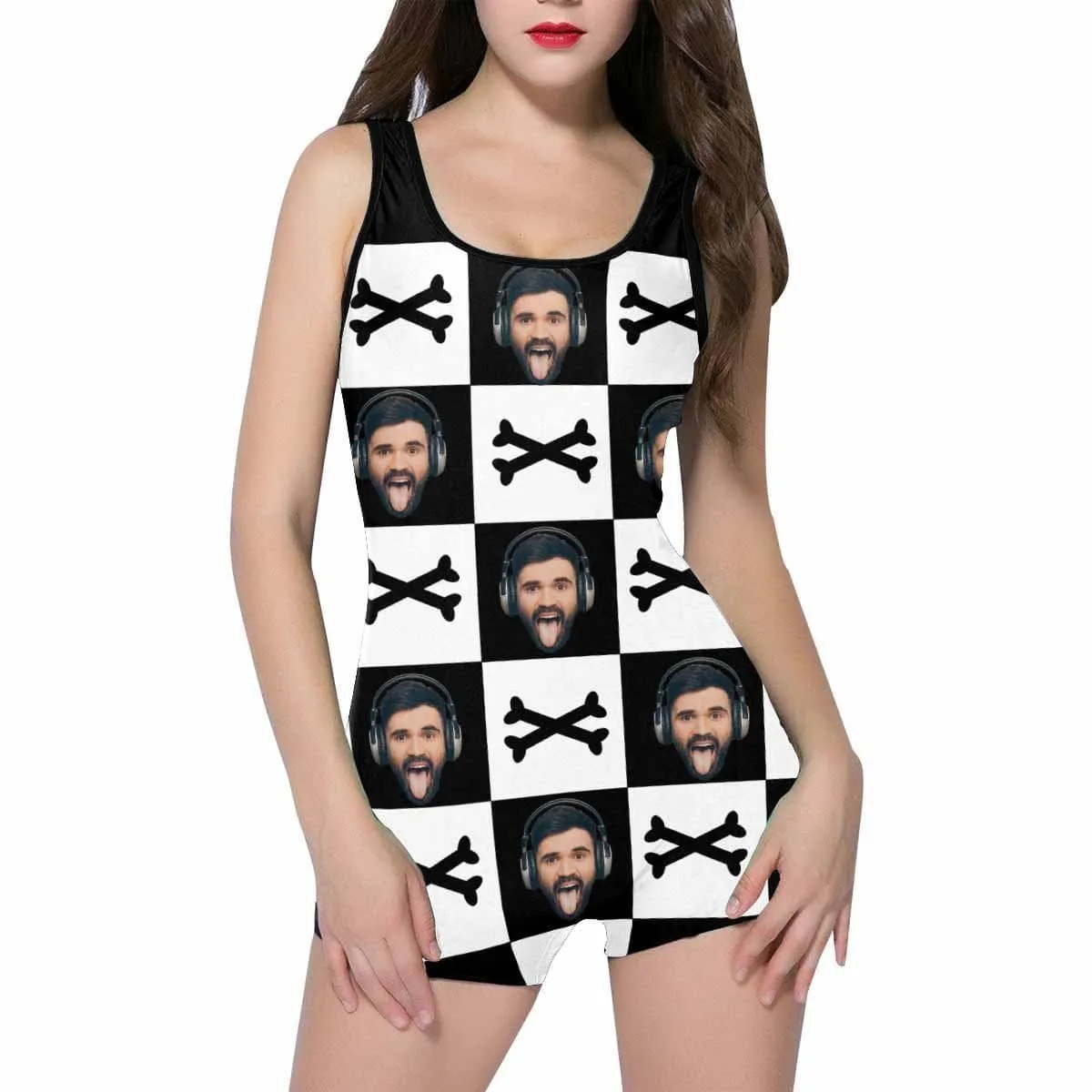 Custom Bathing Suit Custom Swimming Suits Face Swimsuit Best Friends Gift