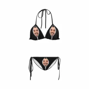 Custom Bikini Personalized Swimwear Photo Swimsuit Gift For Girlfriend - Zipper